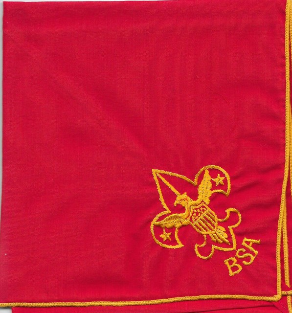 Generic YEL Embroidered RED Neckerchief Boy Scouts of America BSA eBay