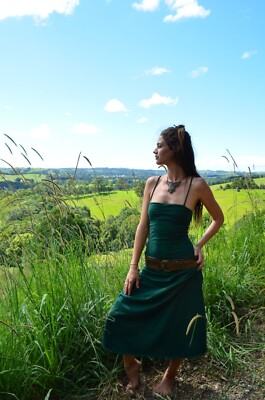 Bohemian Maxi Dress, Elegant Long Dress, Boho Fairy Pixie Festival Renaissance