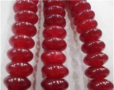 Natural 5x8mm Brazilian Red Jade Abacus Gemstone Rondelle Loose Beads 15''