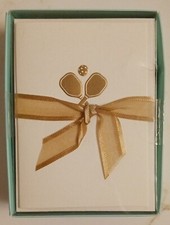 Pickleball Theme Game. Classy Notecards w/ Envelopes. Gold Foil. New In Box