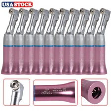 1-10 NSK Style Dental Low Speed Contra Angle Handpiece E-type Latch Attach pink