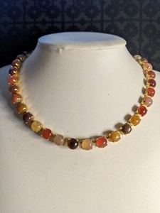 Authentic Genuine Red And Indian Agates In 14k Gold Plated Necklace Or In Silver