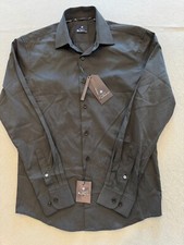 Ben Sherman Button Down Shirt Mens Small 32/33 New Black Slim Fit MSRP 79