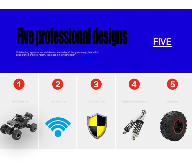 Großes RC Auto Drift Buggy 4WD Klettern Bigfoot Auto Spielzeug-Rennwagen - Bild 2 von 4