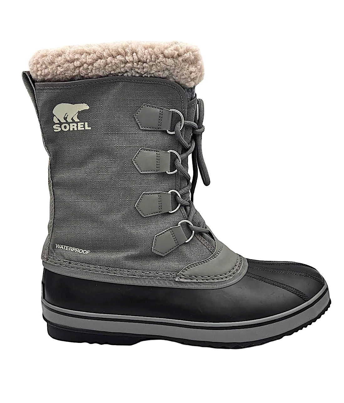 SOREL Z49129 Men's 1964 Pac Faux Shearling Waterproof Gray Snow Boot Size 10 M