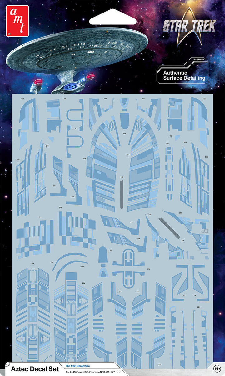 Star Trek Next Generation USS Enterprise NCC-1701-D Aztec Decal 1