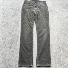 Levi's 519 Corduroy Pants Mens 31x33 Gray Vintage 80s White Tab Academia USA