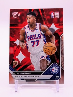 VJ Edgecombe 2025 Topps Now Rising Star #RS3 Rookie RC