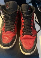 Nike Air Jordan 1s Mid Reverse Mens UK Size 10 Black And Red