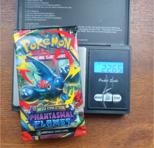 Pokémon Tcg Mega Evolution phantasmal flames Heavy 22.65g Booster Pack Sealed