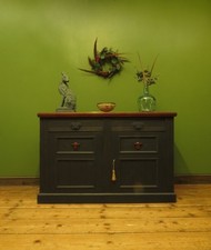 Antique Sideboard painted black with polished top