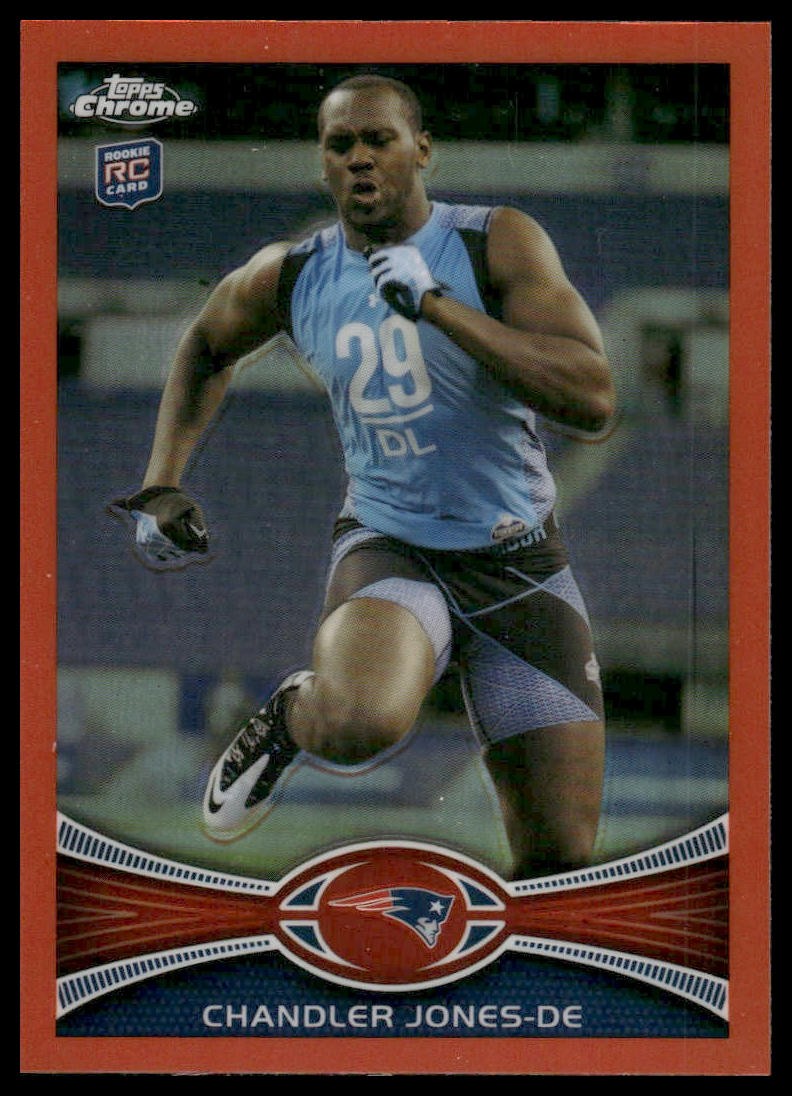 Chandler Jones Rookie RC 2012 Topps Chrome #140 Orange Refractors Patriots