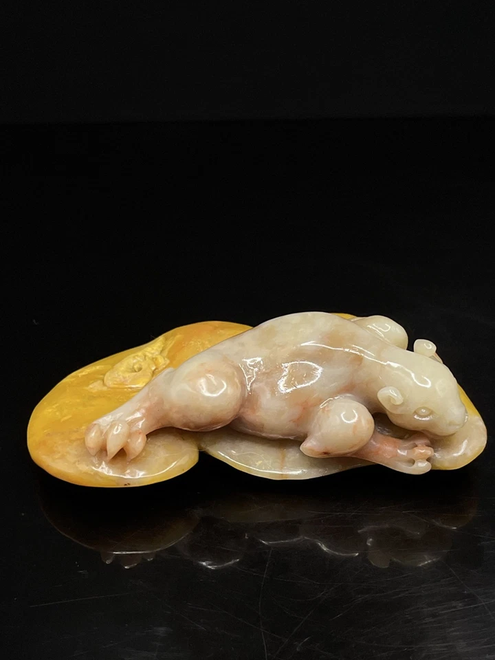 Китайская изысканная статуэтка зверя из натурального камня Шоушань ручной работы 102729 - Изображение 2 из 4