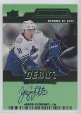 2022-23 Credentials Debut Ticket Access Green 10/25 Andrei Kuzmenko Auto 0r35