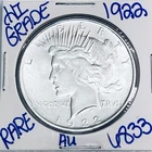 1922 SILVER PEACE DOLLAR AUTHENTIC HI GRADE U.S. MINT COIN FREE SHIPPING 6833