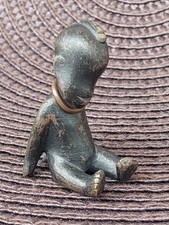 VINTAGE K.HAGENHAUER WIENER WERKSTATTE MINIATURE AFRICAN CHILD BRONZE FIGURE-WH.