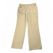 Vintage Rustler Pants Mens 34x31 Brown Regular Fit Workwear USA Made 80s