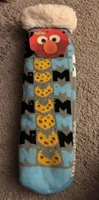 Sesame Street Sherpa Socks Cookie Monster Elmo Non-Slip One Size- 1 Pair