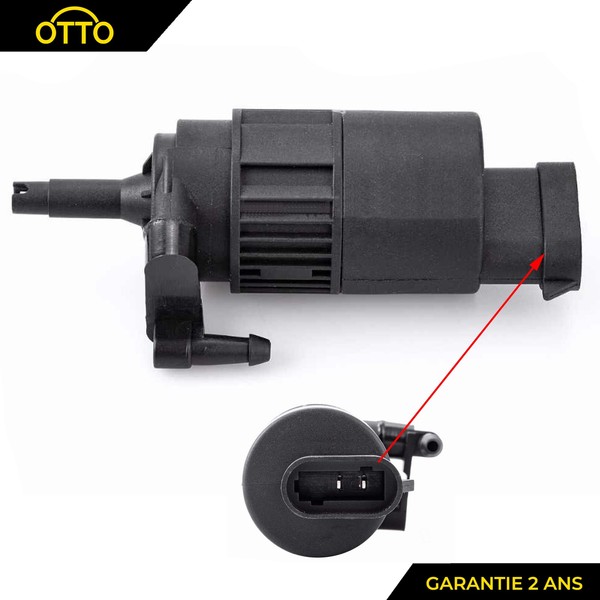 Scheibenwaschpumpe Vorne FüR Kangoo Express R19 R21 Schwarz 12V 2-Polig-image