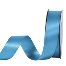 Turquoise Blue Double Faced Satin Ribbon 1 Inch x 25 Yards Craft Gift Bow