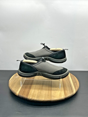 CAT Herren Grau Schwarz Halbschuhe UK Größe 10 EU 44 Slipper Freizeitschuhe Weite Passform