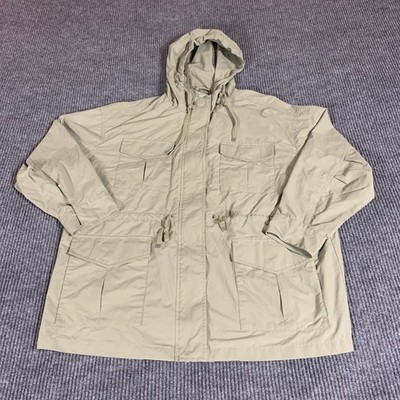 M&S Jacket Womens 12 Light Green Full Zip Storm Wear Hooded Lightweight Pockets