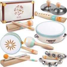 Baby Musical Instruments - Montessori Musical Toys for Toddlers 1-3, Wooden P...