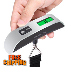 Digital Luggage Scale 50kg Portable LCD Travel Suitcase Hanging Weight