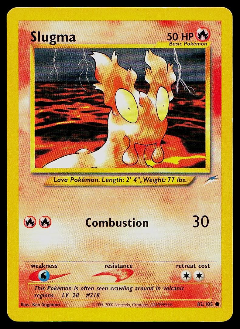 Pokemon Card Neo Destiny Slugma 82/105 Common
