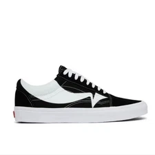 Vans Old Skool Warp Black White Suede Sneakers Skate Shoes 6(M) 7.5(W)