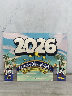 Disney 2026 Wall Calendar Walt Disney World With Stickers