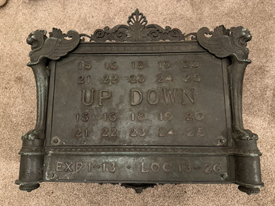 Antique - ELEVATOR  POSITION INDICATOR- RARE from Former AT&T Hq.  MARVELOUS   