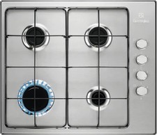 Image of Electrolux KGS6404SX 60cm Built In 4 Zone Gas Hob Rotary Control Stainless Steel