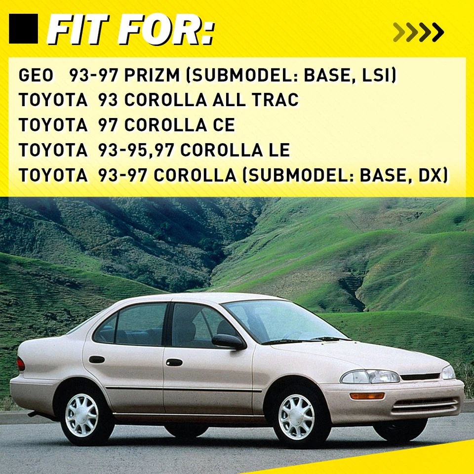 内部内前后门把手适用于 1993 - 1997 Geo Prizm 米色 1-5SET — 第 3/4 张图片
