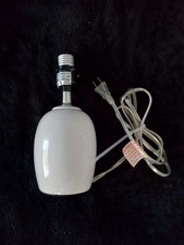 White Ceramic Crackle Glaze Table Lamp Base A...