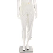 Escada Margaretha Ley White Tailored Pants w/ Starfish Buttons sz 10/40