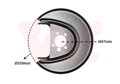 Van Wezel Spritzblech, Bremsscheibe 5814373 FüR Audi Seat Skoda Vw-image