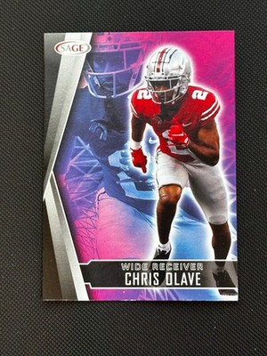 2022 SAGE #8 Chris Olave New Orleans Saints Ohio State Buckeyes Football Card