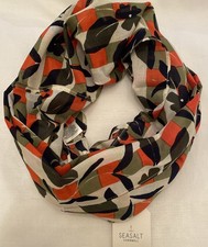 SEASALT Womens New Everyday Circle Scarf - Table Flowers Dark Citron - New