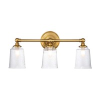 Wandlampe Badezimmer Led G9 IP44 B: 53,3 Cm Metall Glas In Messing Wand Leuchte