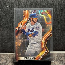 2021 Bowman's Best Pete Alonso 01/50 Atomic SSP Gold Lava Heat Wave Die-Cut HW17