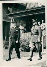 1934 Photo Gov Joseph B Ely, Aide Capt Hinds Atty J Mcmahon Funeral Event 5X7
