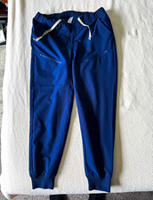 FIGS Men  s Navy Blue Jogger Scrub Pants Size S Drawstring Twill