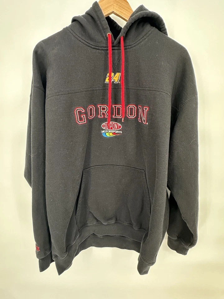 Винтажная черная толстовка с капюшоном Chase Authentics Jeff Gordon NASCAR 90-е Y2K размер XL - Изображение 2 из 4