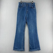 Vintage Levis Jeans Mens Fits 28x31 Flare Bootcut 70s 1977 Scovill Zip USA MADE