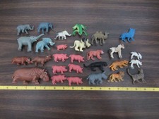 Lot of 28 vintage animals miniatures Hippos Pigs Elephants more