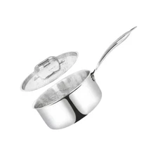 Stainless Steel Sauce Pan with Lid 3 Quart Non Stick Pan Easy to Clean For Ho...