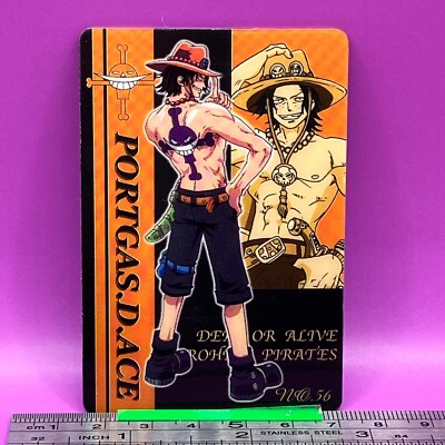 Portgas D. Ace 56 One Piece King of Pirates Gummy Card 2002 BANDAI