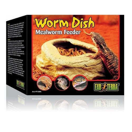 Exo Terra Reptile Medium Terrarium Worm Food Dish Bowl Vivarium