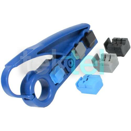RG6/RG59 CAT5E/CAT6 Cable Coaxial UTP Chaqueta Tira Stripper/Cortadora Herramienta - Imagen 1 de 1